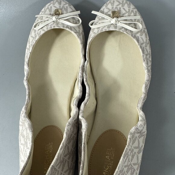 New MICHAEL MICHAEL KORS Juliette Logo Ballet Flat, Size 10 M - Picture 8 of 16